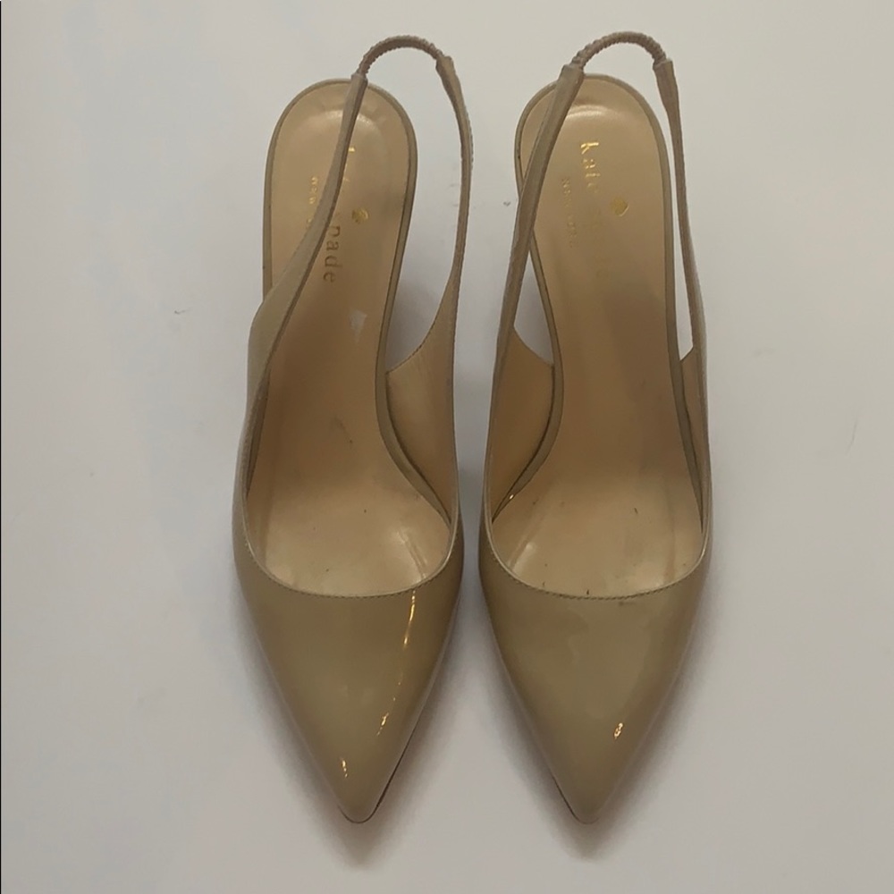 KATE SPADE PATENT SLINGBACK KITTEN HEELS Size 5